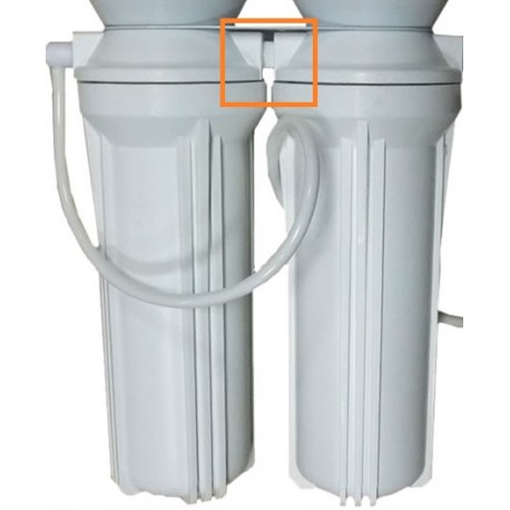 Conector para unir vasos porta filtros con rosca 1/4